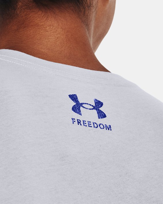 Women's UA Freedom USA T-Shirt, Gray, pdpMainDesktop image number 3
